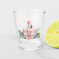 SIP Happens Funny Tropical Flamingo