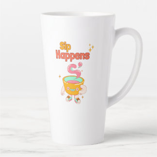 Sip Happens Humor Latte Mug