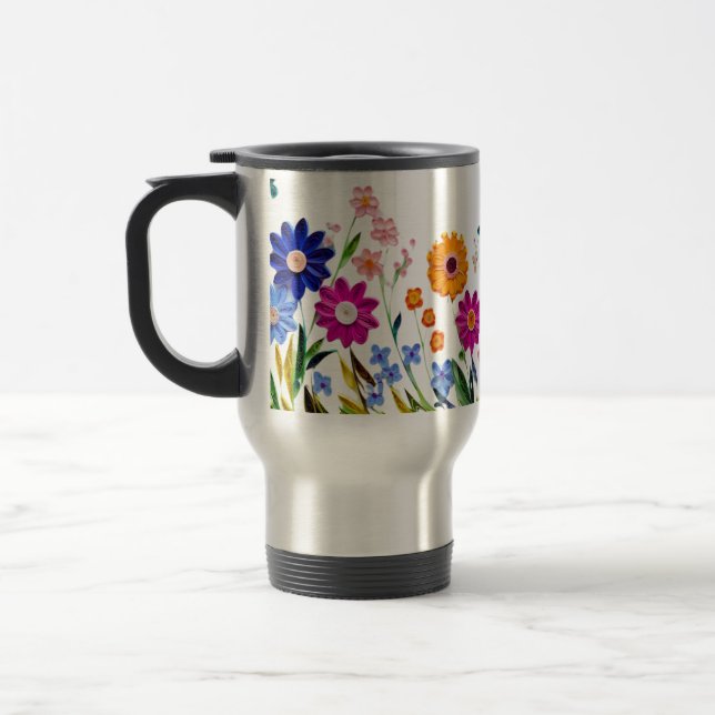 Sip in Bloom – Floral Fantasy Mug ☕💐   (Left)