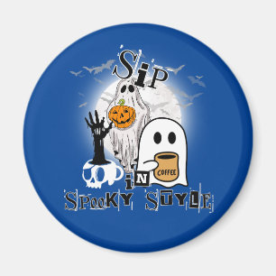 Sip in spooky style magnet
