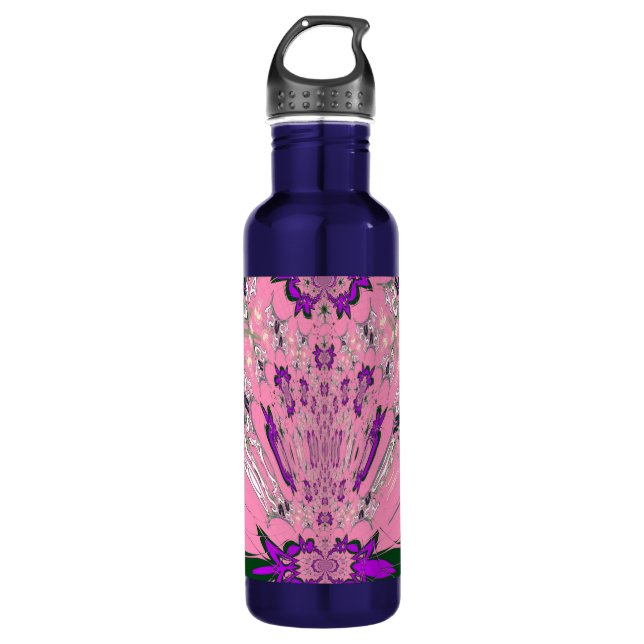 Sip in Style: Beautiful Baby Pink Purple Shade Art 710 Ml Water Bottle (Front)