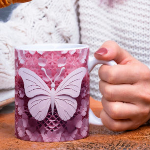 Sip in Style with the 3D Butterfly Coffee Mug
