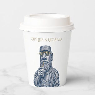 Sip Like a Legend Vintage Art Paper Coffee Cup