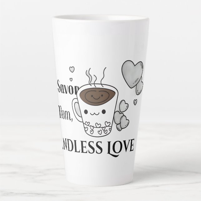 Sip Savour Love Mum Latte Mug (Front)