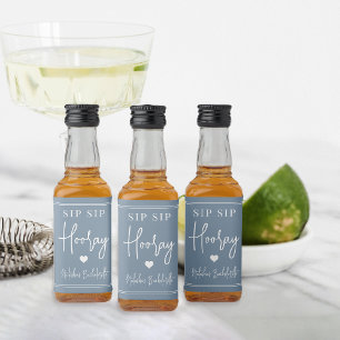 Sip Sip Hooray Bachelorette Party Favour Liquor Bottle Label