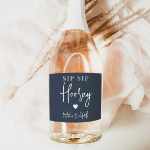 Sip Sip Hooray Bachelorette Party Favour Sparkling Wine Label