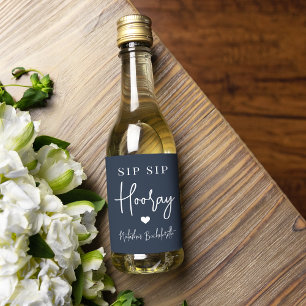 Sip Sip Hooray Bachelorette Party Favour Wine Label