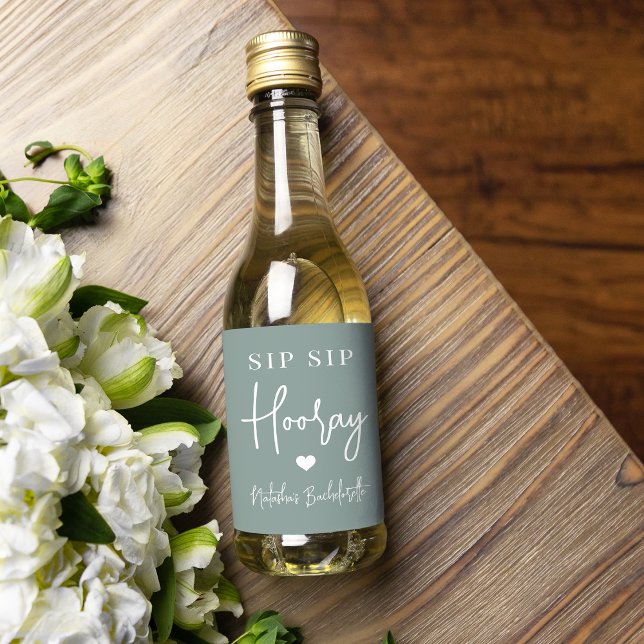 Sip Sip Hooray Bachelorette Party Favour Wine Label (Creator Uploaded)
