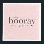 sip sip hooray birthday party napkin<br><div class="desc">sip sip hooray birthday party napkin. With modern graphic dots and bold graphic text this birthday party design is sure to suit men and women of all ages looking for a classy party theme.</div>
