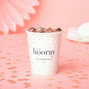 sip sip hooray elegant gold polka dot birthday paper cups