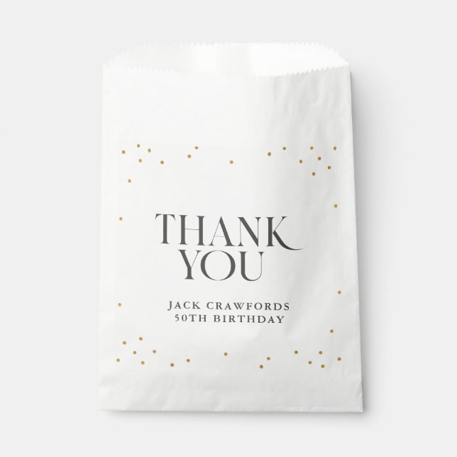 Sip sip hooray modern elegant birthday party thank favour bags (Front)
