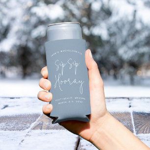 Sip Sip Hooray Personalised Bachelorette Party Seltzer Can Cooler