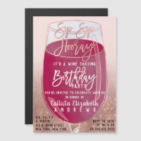 Sip Sip Hooray Watercolor Wine Tasting Birthday