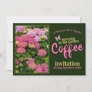 Sip Smile & Celebrate Coffee Morning in the Garden Invitation