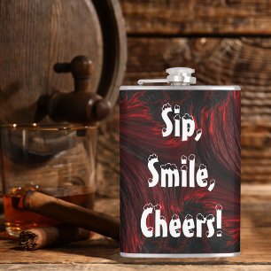 Sip, Smile, Cheers! Hip Flask