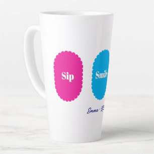 Sip Smile Repeat Fun Dopamine Latte Mug