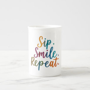 Sip, Smile, Repeat - Speciality Bone China Mugs