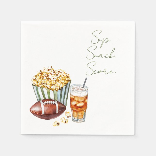 Sip Snack Score Gameday Napkin (Front)