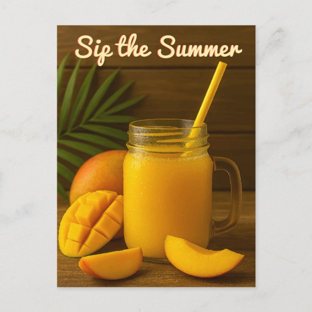 Sip the Summer – Mango Juice Postcard (Front)