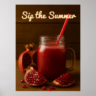 Sip the Summer – Pomegranate Juice Art Print