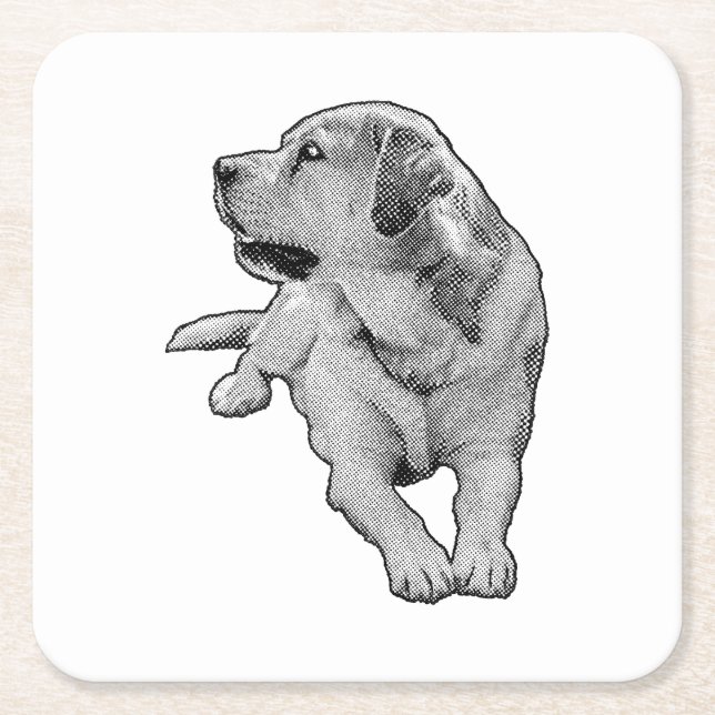 Sip Time, Little Spark Square Paper Coaster (Front)