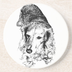 Sip With Backbone – Dachshund Coaster