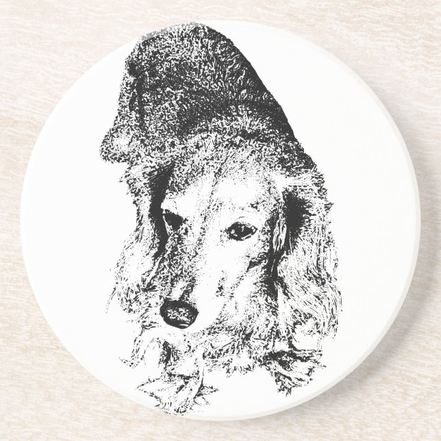 Sip With Backbone – Dachshund Coaster (Front)