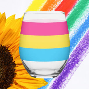 Sip with Pride: Pansexual Stemless Wine Glass
