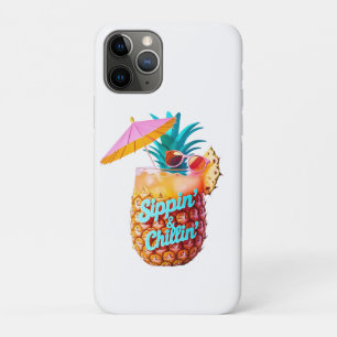 “Sippin’ & Chillin’” Tropical Vibe Drink Case-Mate iPhone Case