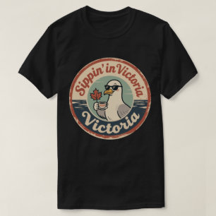 Sippin’ in Victoria with a Funny Seagull Coffee T-Shirt