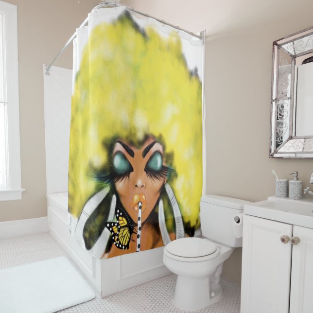 Sippin Shower Curtain (In Situ)