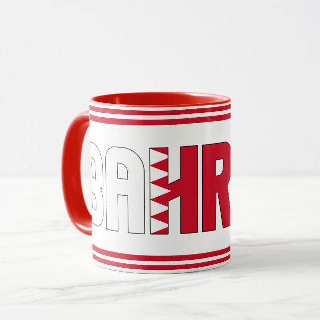 Sippin' with Bahrain Patriotic Coffee Mug (Front Left)