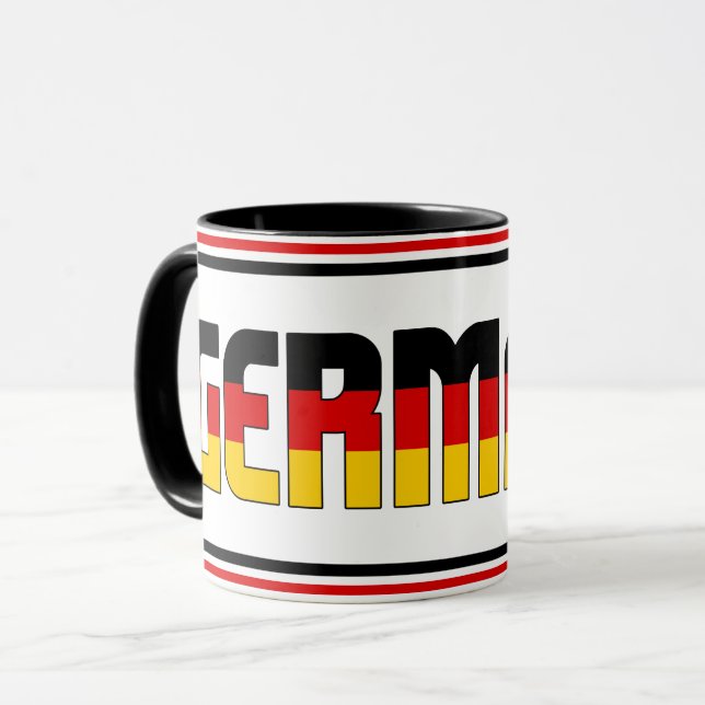 "Sippin' with Germany" Patriotic Coffee Mug (Front Left)