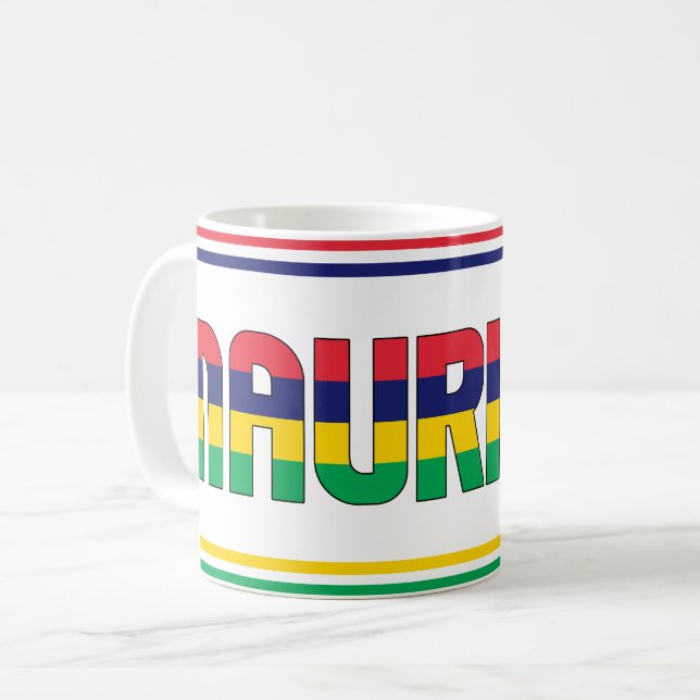 Sippin' with Mauritius Patriotic Coffee Mug (Front Left)