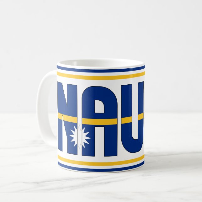 Sippin' with Nauru Patriotic Coffee Mug (Front Left)
