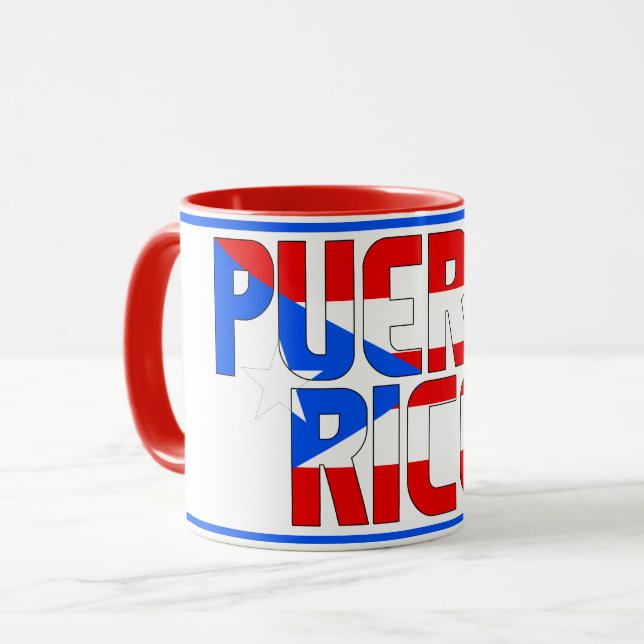 Sippin' with Puerto Rico Patriotic Coffee Mug (Front Left)