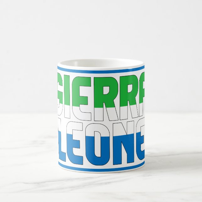 "Sippin' with Sierra Leone" Patriotic Coffee Mug (Center)