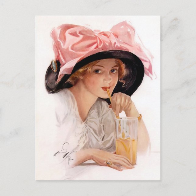 Sipping Lemonade Postcard (Front)