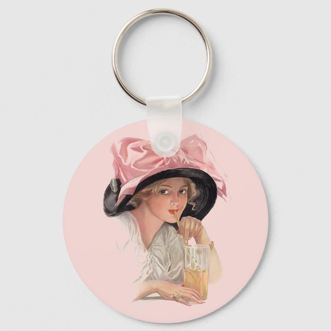 Sipping Soda Key Ring (Front)
