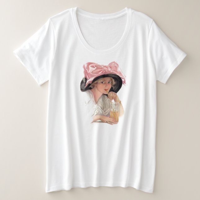 Sipping Soda Plus Size T-Shirt (Design Front)