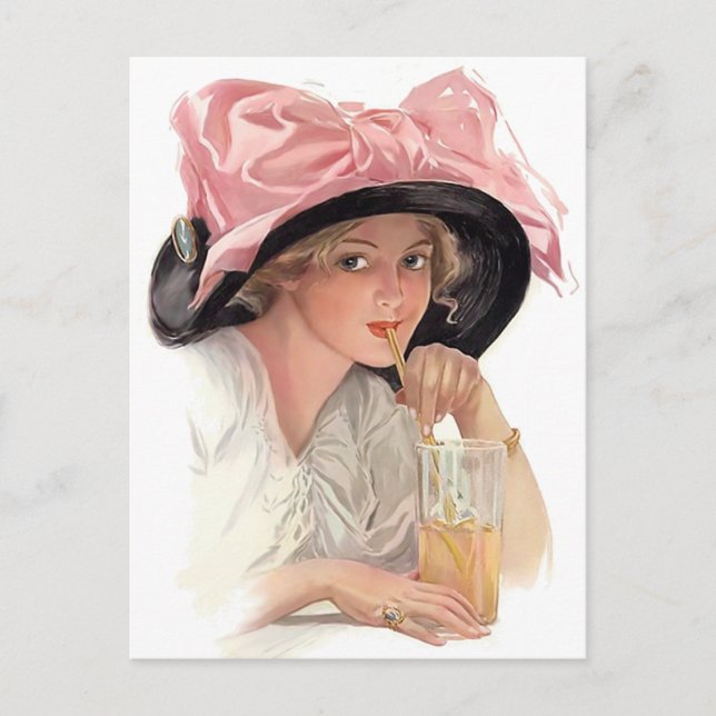 Sipping Soda Postcard (Front)