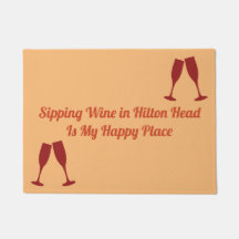 Sipping Wine in Hilton Head with Glasses