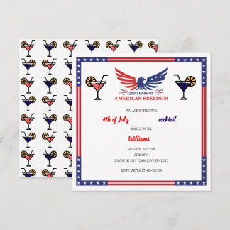 Sips & Stripes Cocktail Party 250th Invitation