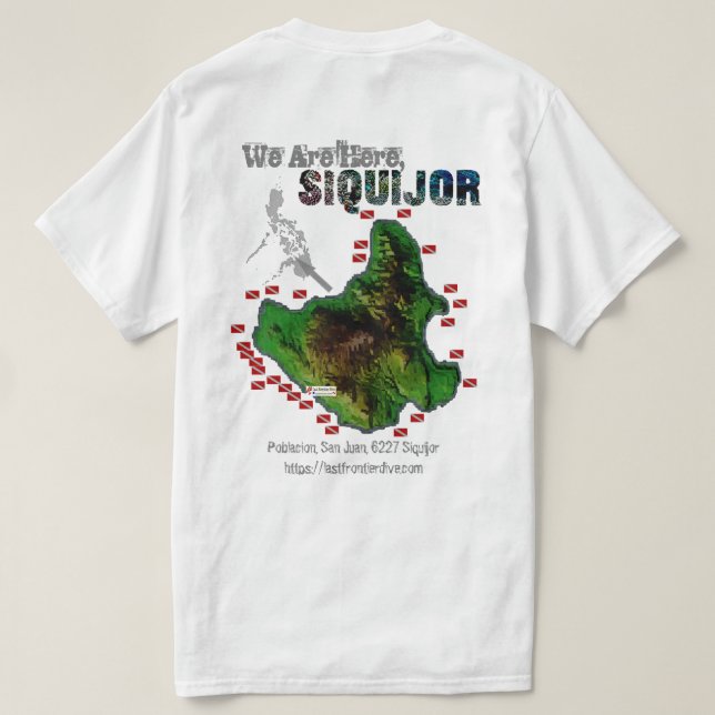 Siquijor Map[Back Print Only] T-Shirt (Design Back)