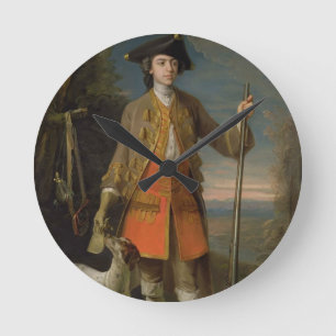 Sir Edward Hales, 1744 (oil on canvas) Round Clock