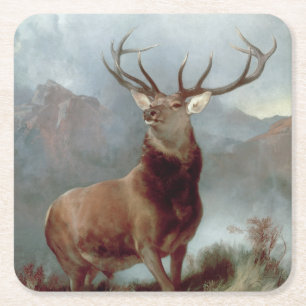 Sir Edwin Landseer Monarch of the Glen, 1851 Square Paper Coaster
