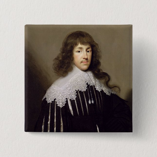 Sir Francis Godolphin, 1633 (oil on canvas) 15 Cm Square Badge (Front)