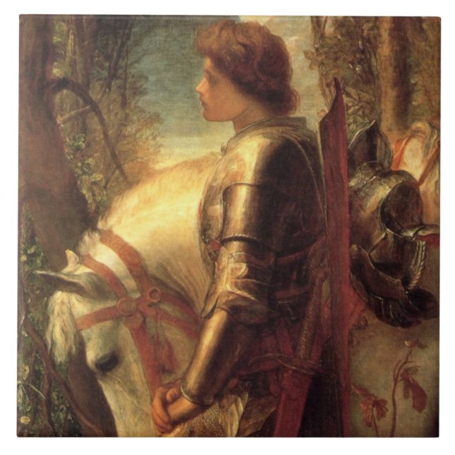 Sir Galahad (Arthurian Knight of the Round Table) Tile (Front)