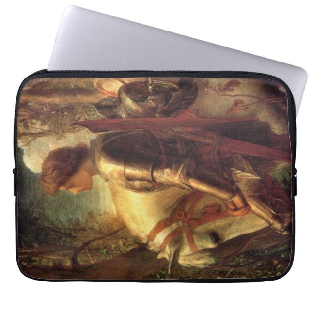 Sir Galahad (by George Frederick Watts) Laptop Sleeve (Front)