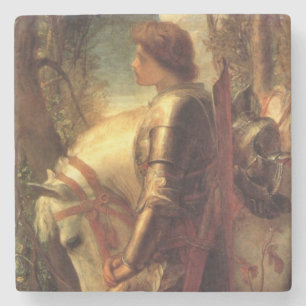 Sir Galahad (by George Frederick Watts) Stone Coaster